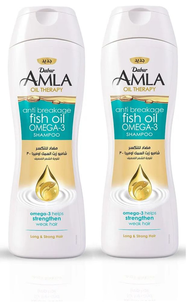 Dabur Amla Шампунь против ломкости волос с Омега-3 400 мл, 2 шт. (Anti breakage Fish Oil Omega-3)  #1