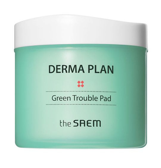 The Saem Derma Plan Green Trouble Pad диски-пилинг для чувствительной кожи (70шт.)  #1