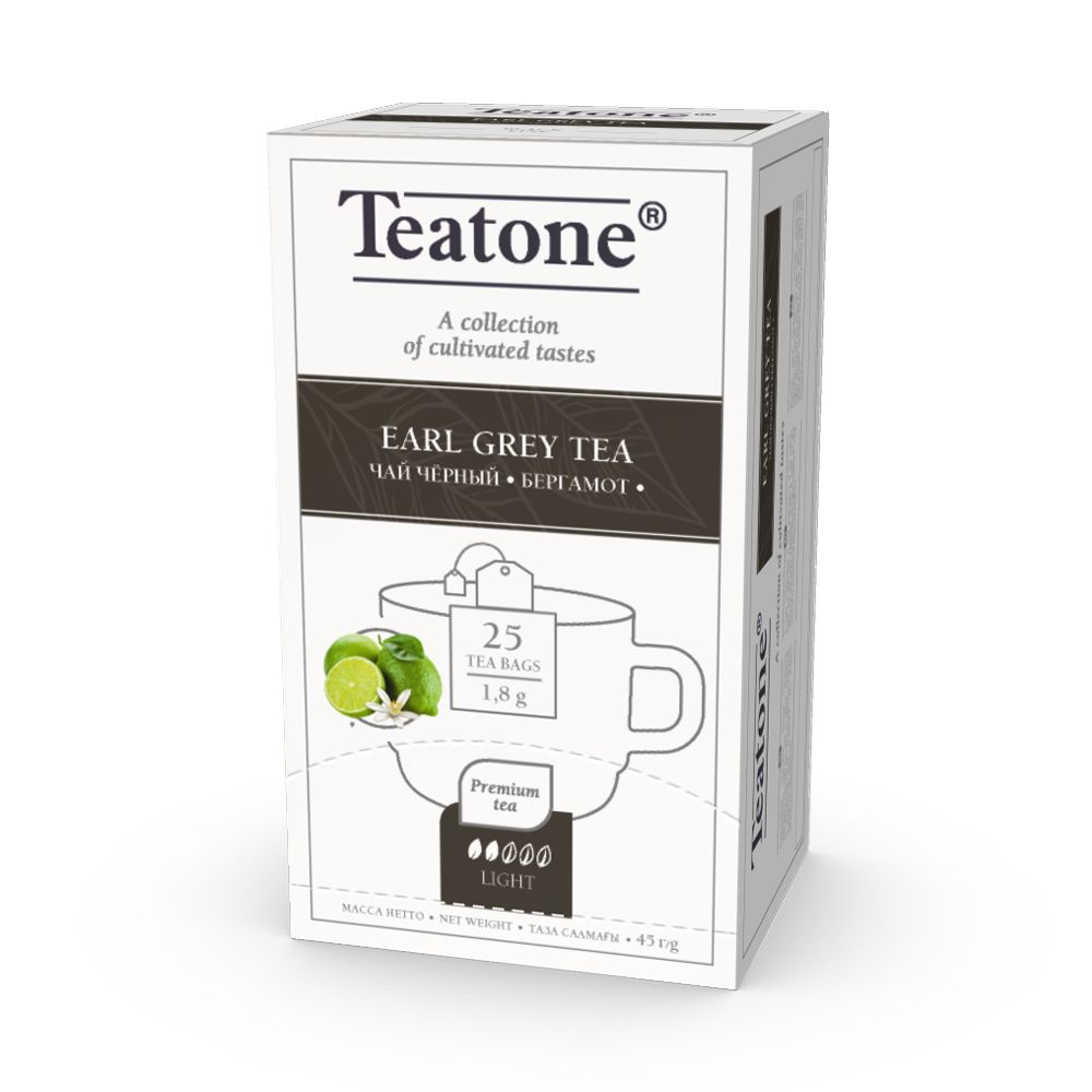 Teatone Чай черный EARL GREY в стиках, 25 стиков с Бергамотом. Натуральный!  #1