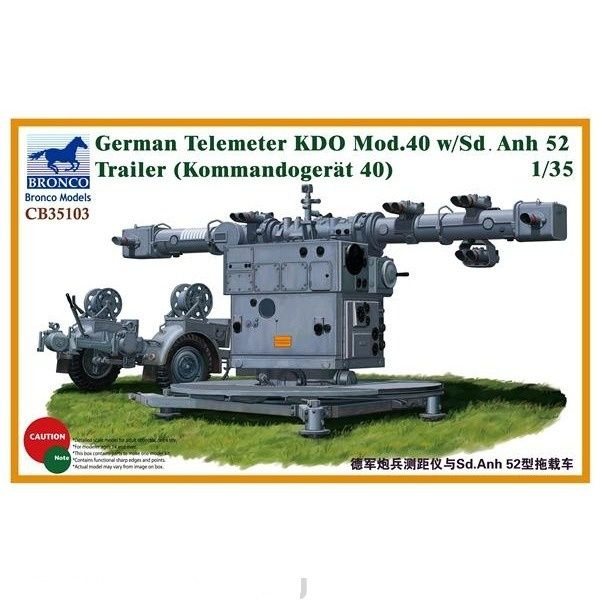 Сборная модель Bronco Models CB35103 German Telemeter KDO Mod.40 w/Sd.Anh 52 Trailer (Kommando-Ger?t #1