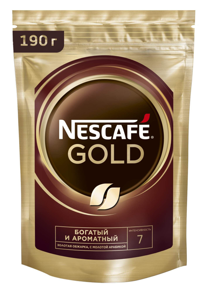 Кофе растворимый Nescafe gold пакет 190 г #1