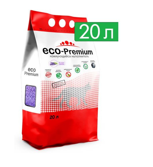 ECO-Premium Наполнитель Древесный Комкующийся Лаванда 7600г. #1