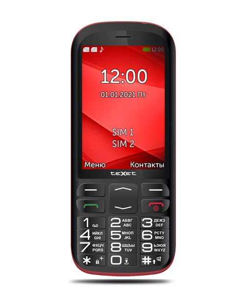 Texet Мобильный телефон TM-B409 цвет чёрный-красный #1