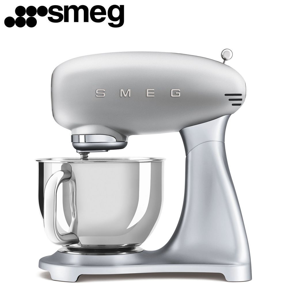 Планетарный миксер Smeg SMF02SVEU / мощность 800 Вт / металлическая чаша 4,8 л / импульсный режим  #1