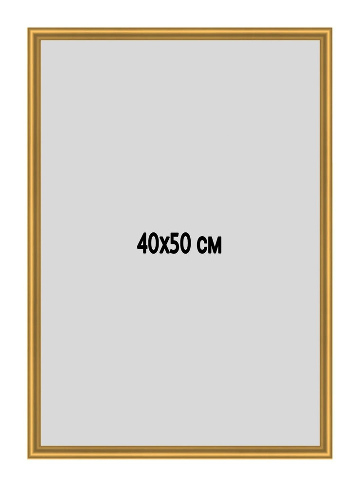 Фоторамка металлическая (алюминиевая) золотая для постера,фотографии,картины 40х50 см.Рамка для зеркала.Подарок #1