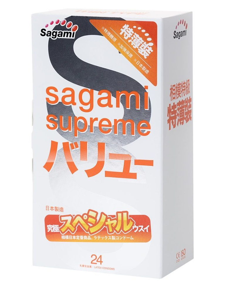 Ультратонкие презервативы Sagami Xtreme Superthin - 24 шт. #1