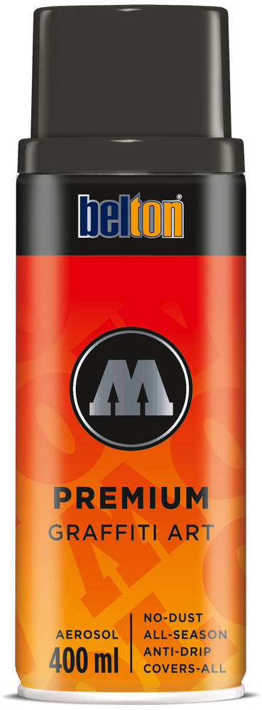 Аэрозольная краска для граффити и дизайна Molotow Belton PREMIUM #210 / 327159 tar black  #1