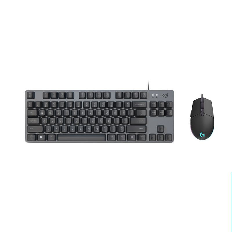 Logitech Комплект игровая мышь + клавиатура проводная Logitech K835+G102 kit Wired, Английская раскладка, #1