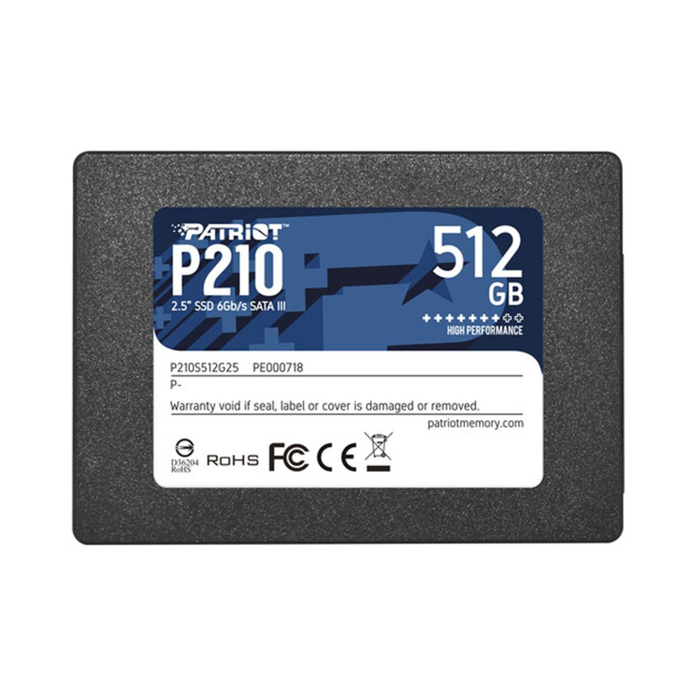 Patriot Memory Внутренний SSD-диск Твердотельный накопитель SSD Patriot P210 512GB SATA (Твердотельный #1