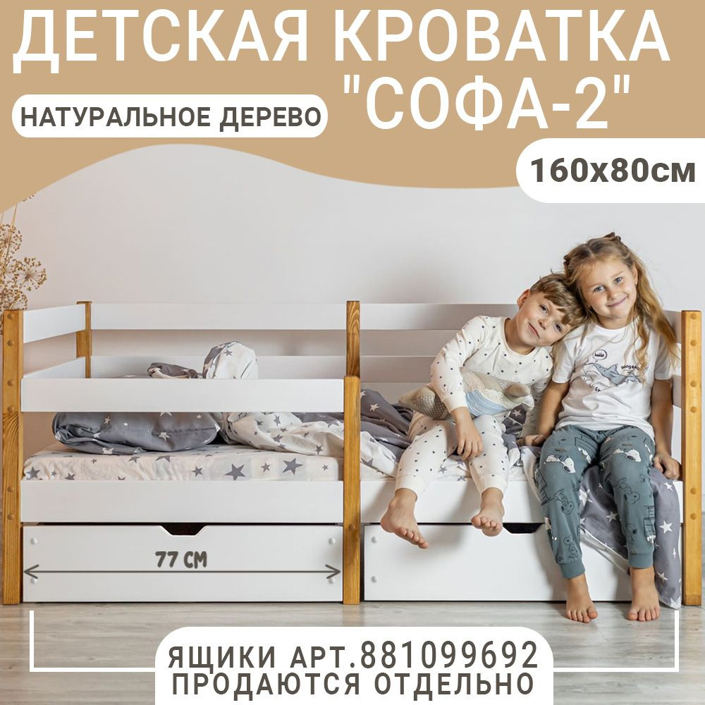 Детская кровать Софа-2, цвет комбо, спальное место 160х80 см  #1