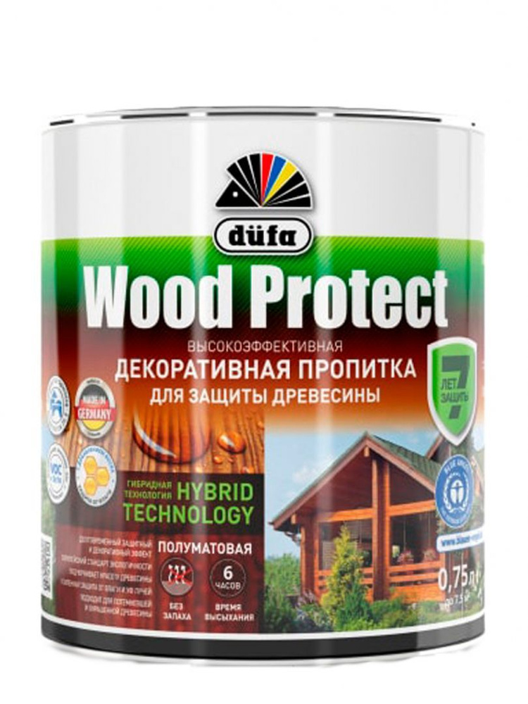 Dufa Wood Protect / Дюфа Вуд Протект Пропитка декоративная для защиты древесины ПАЛИСАНДР 0,75 л.  #1