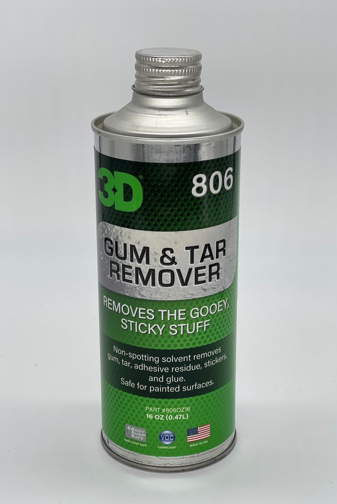 Обезжириватель для автомобиля / Очиститель для автомобиля / 3D Gum & Tar Remover 806OZ16 0,47 л  #1