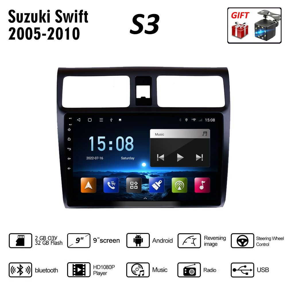 Штатная магнитола 2 дин Андроид сузуки свифт/Suzuki Swift 2005-2010 2 ...