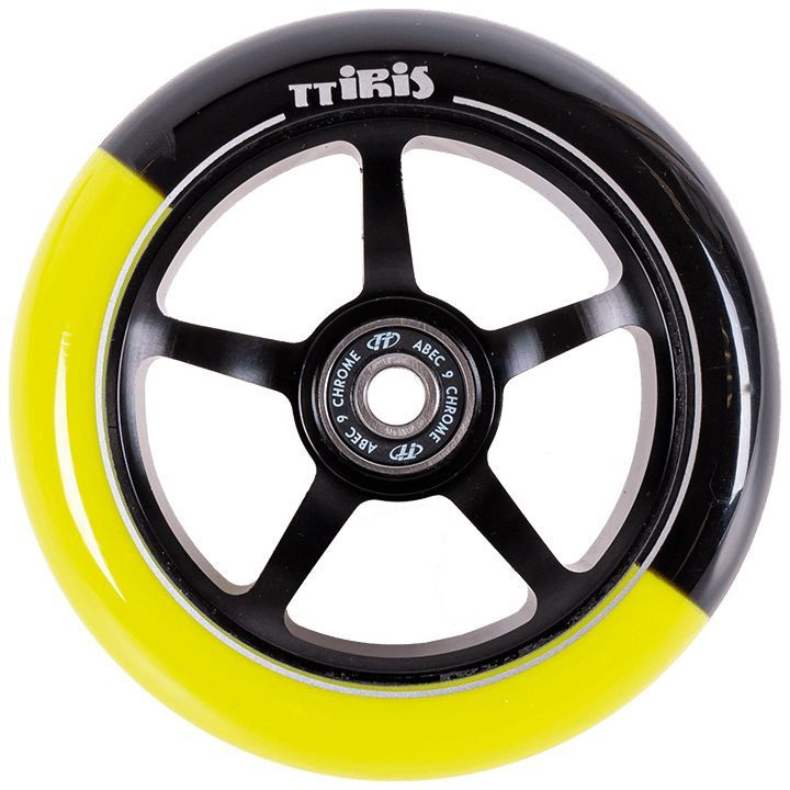 Колесо для трюкового самоката Iris, 110х24мм, black-yellow, вес - 225 гр.  #1