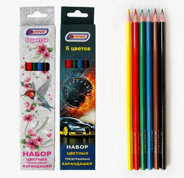 ASMAR Набор карандашей, вид карандаша: Цветной, 6 шт. #1