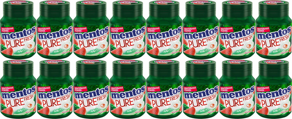 Жевательная резинка Mentos Pure Fresh Арбуз, комплект: 16 шт. #1