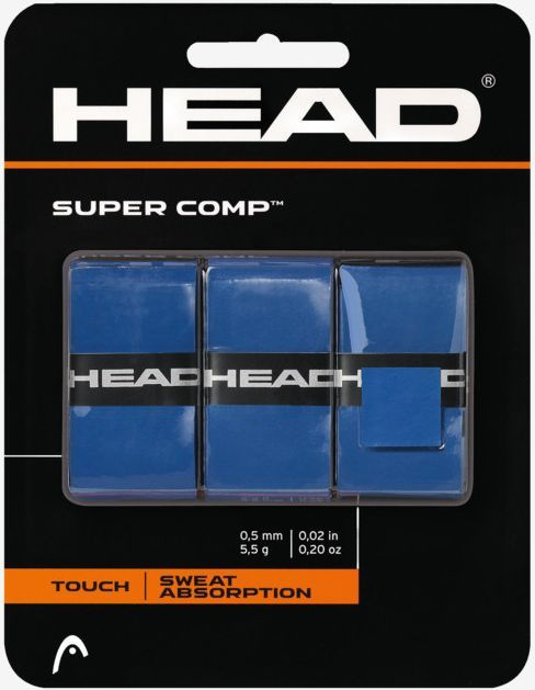 Намотка для ракетки HEAD SUPER COMP overgrip 3 шт. 285088-BL-11-N синяя #1