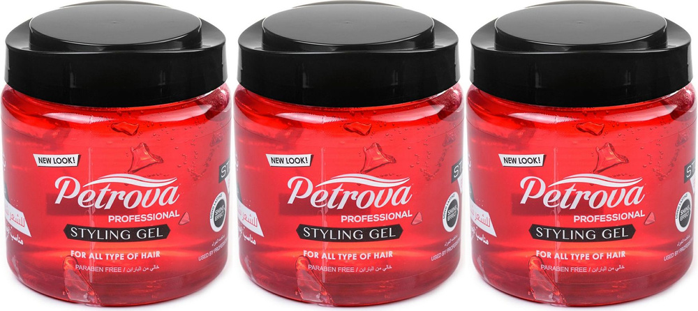 Стайлинг-гель для волос Petrova Сверхсильная фиксация Профессиональный, комплект: 3 упаковки по 800 мл #1