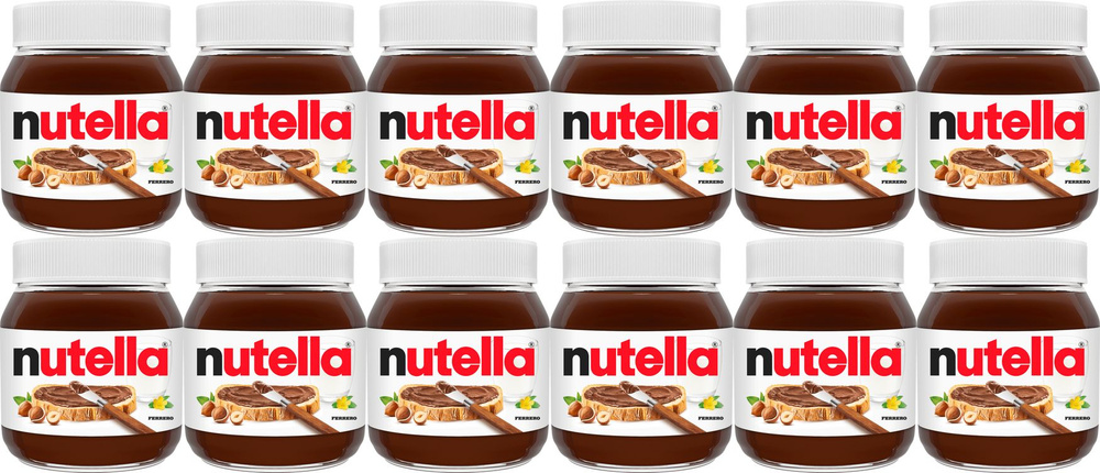 Паста Nutella ореховая с добавлением какао, комплект: 12 упаковок по 350 г  #1