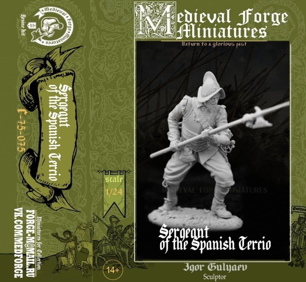 Medieval Forge Miniatures C-75-075 Сержант испанской терции #1