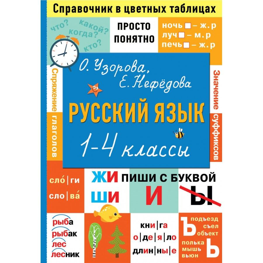 Справочник в цветных таблицах просто, понятно. Русский язык. 1-4 классы. Узорова О.В.  #1