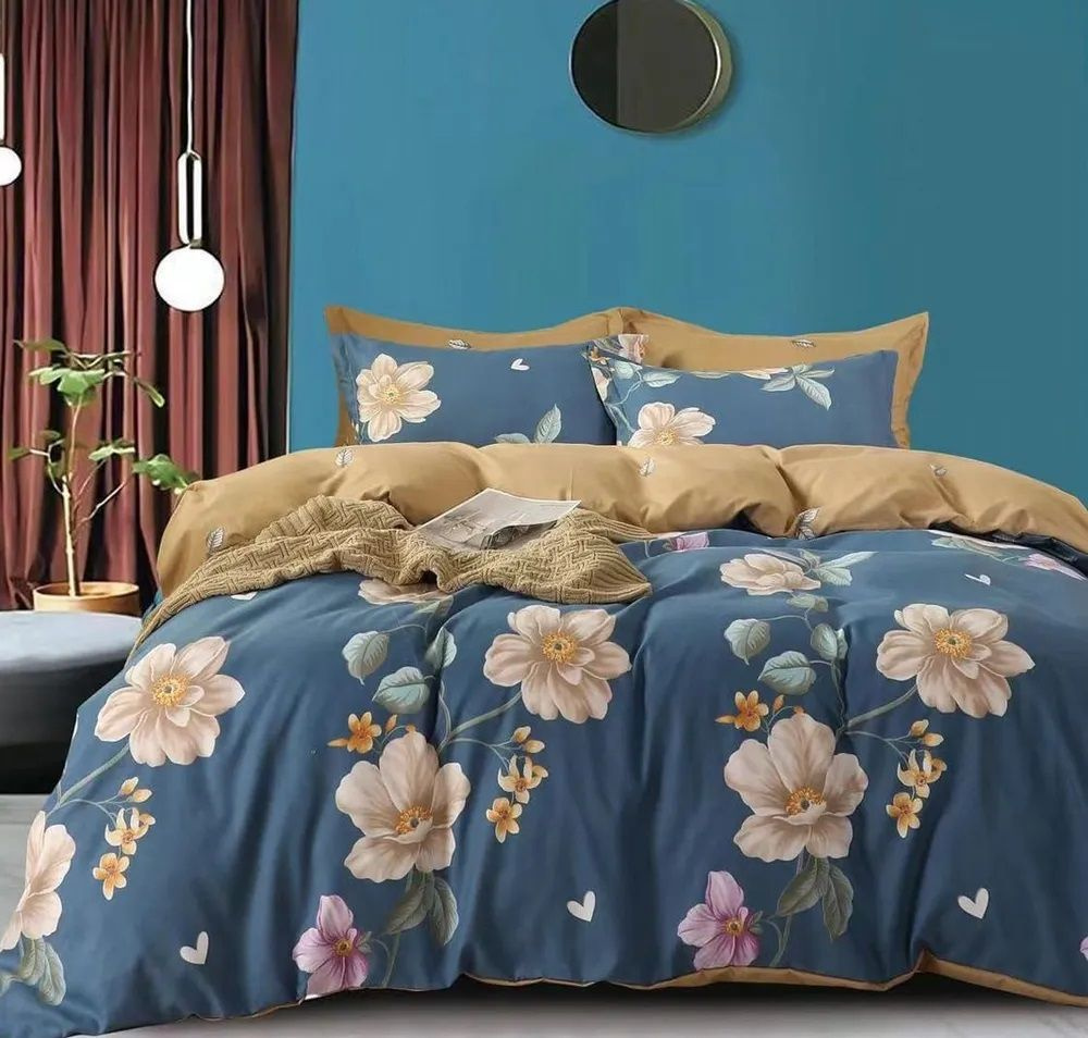 Home Textile Комплект постельного белья, Сатин, Евро, наволочки 50x70, 70x70  #1