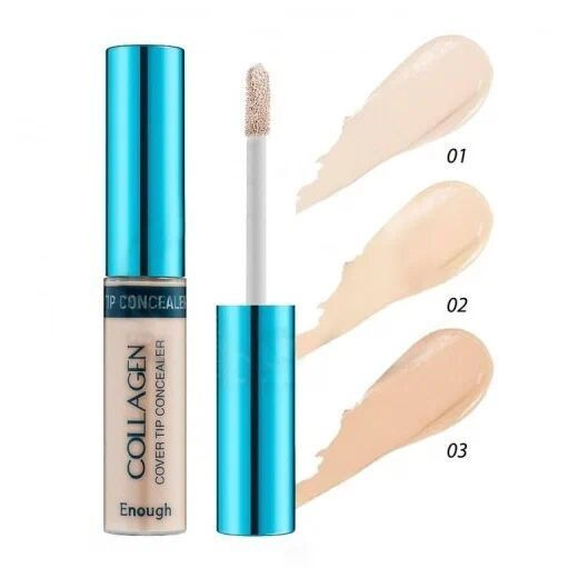 4 ШТ Enough Консилер для лица и глаз корея с коллагеном солнцезащитный Enough Collagen Cover Tip Concealer #1