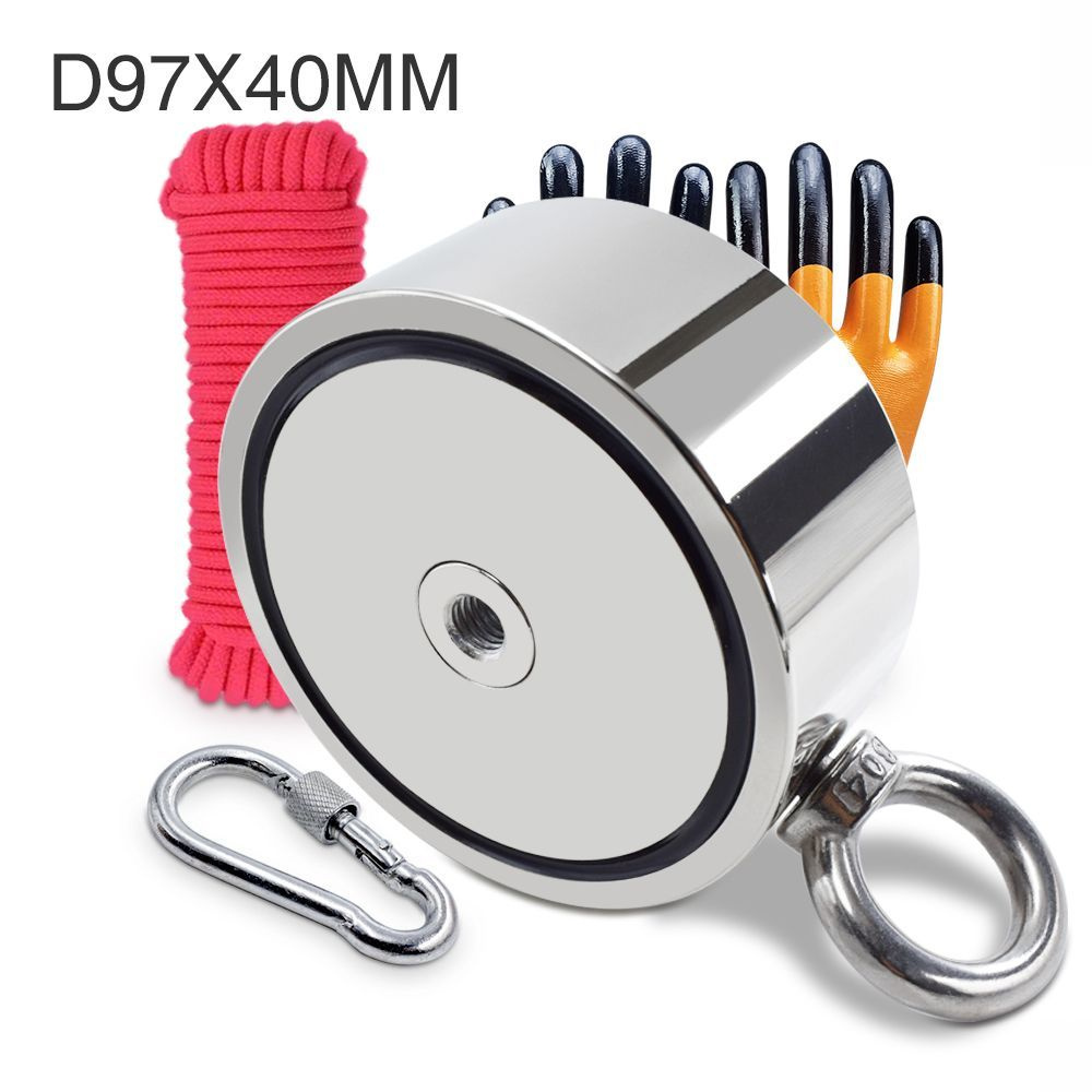 ПОИСКОВЫЙ МАГНИТ ДВУХСТОРОННИЙ Набор F300х2кг 600 кг D97*40мм ...