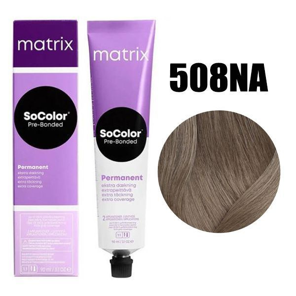 Matrix Перманентная краска для волос с бондером SoColor Pre-Bonded, 508NA (508.01) светлый блондин натуральный #1