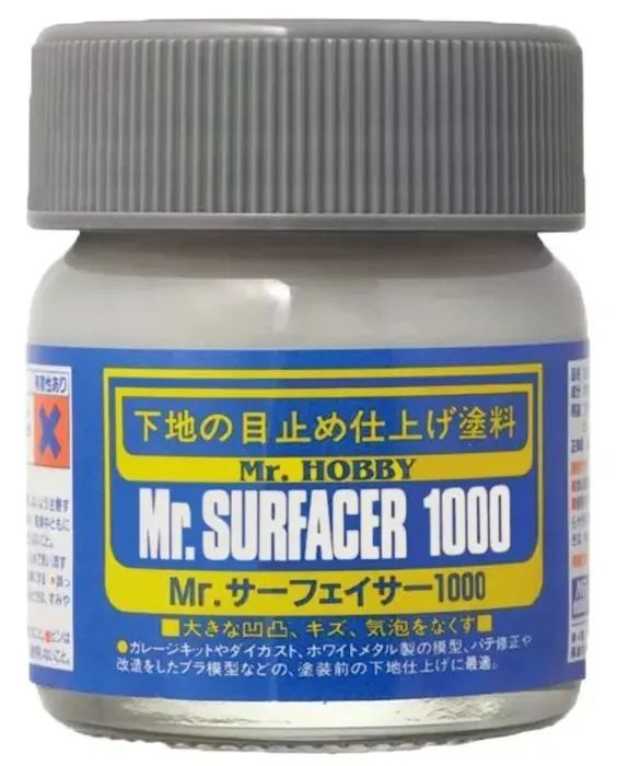 Грунтовка Mr.Hobby Mr.SURFACER 1000 серая 40мл. SF-284 #1