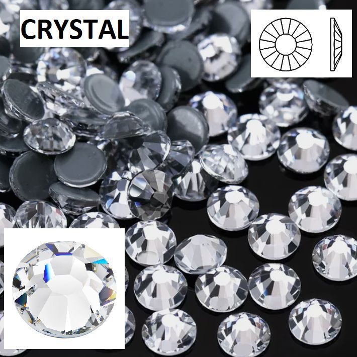 Термостразы CRYSTAL-ROSE - цвет Crystal (Кристалл), размер ss 4 (1.5-1.7 mm) , упаковка 200 шт., стразы #1