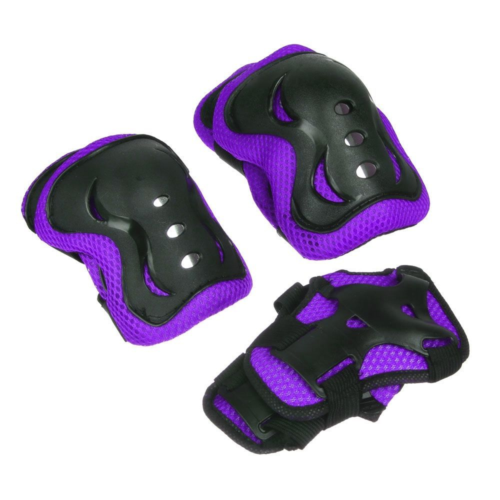 Набор защиты фиолетовый, (колени, локти, запястья), Silapro, размер L, пластик  #1