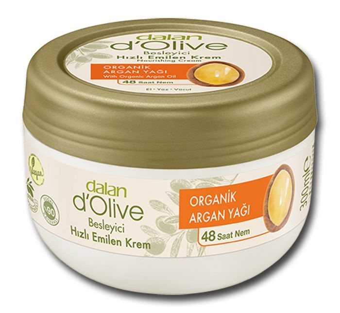Dalan D'Olive - Питательный крем для рук, лица и тела в банке с аргановым и оливковым маслом, 150 мл. #1
