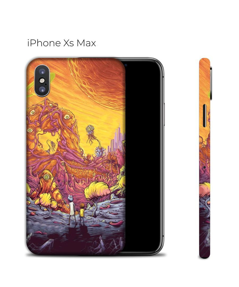 Защитная пленка на Айфон Икс Макс с защитой краёв / Виниловая наклейка на заднюю панель iPhone Xs Max #1