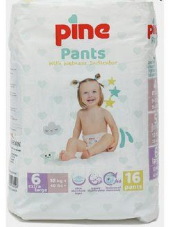 Pine Pants Детские трусики EXTRA LARGE, Размер 6 (18+ кг), 16 шт, Eco Pack #1