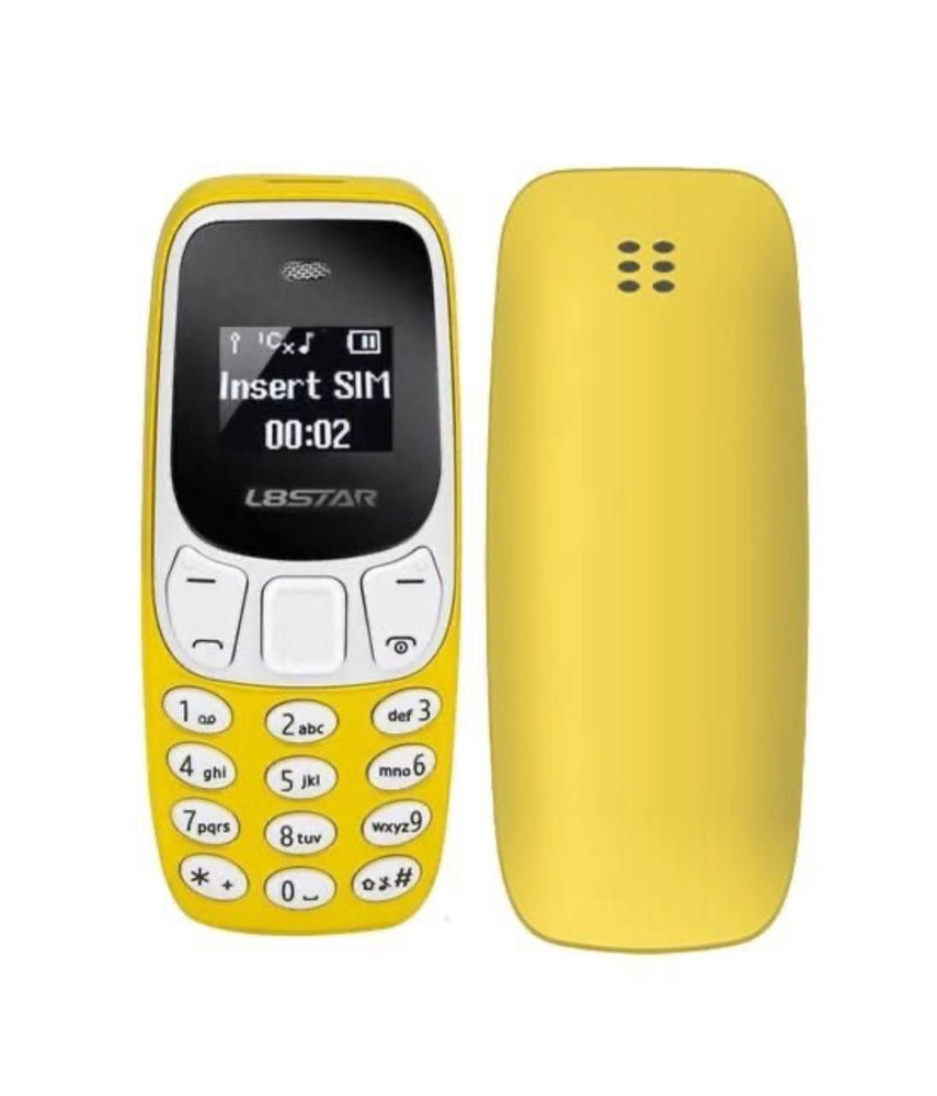Мобильный мини телефон BM10 L8star с изменениям голоса Желтый  #1