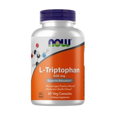 NOW L-Tryptophan 500 мг, л-триптофан, 60 капсул #1