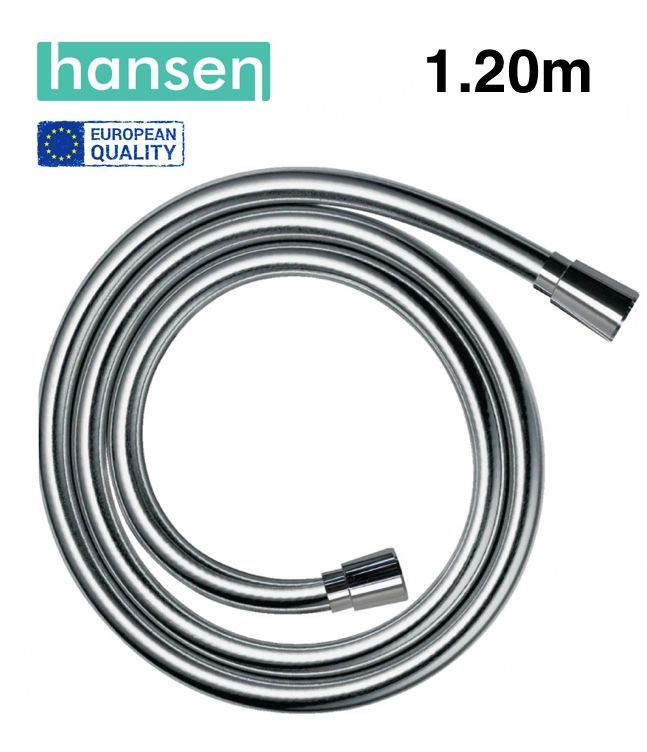 Hansen Silverflex Premium 1.20м шланг для душа в виниловой оплетке, защита от перекручивания, хром  #1