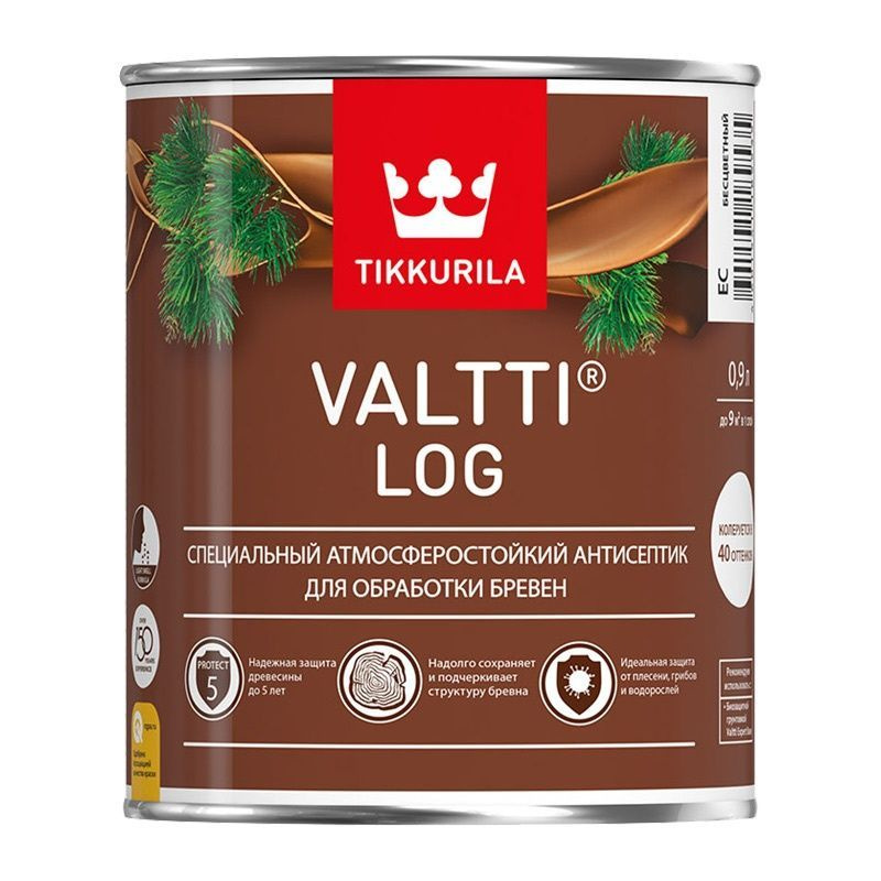 ТИККУРИЛА Валтти (VALTTI LOG EC) антисептик (0,9 л) орегон #1