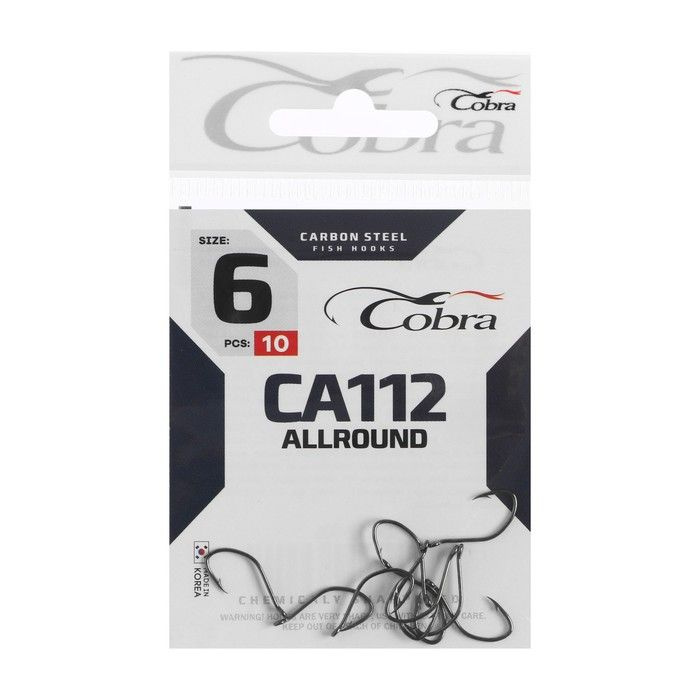 Крючки Cobra ALLROUND, серия CA112, номер 06, 10 шт. #1