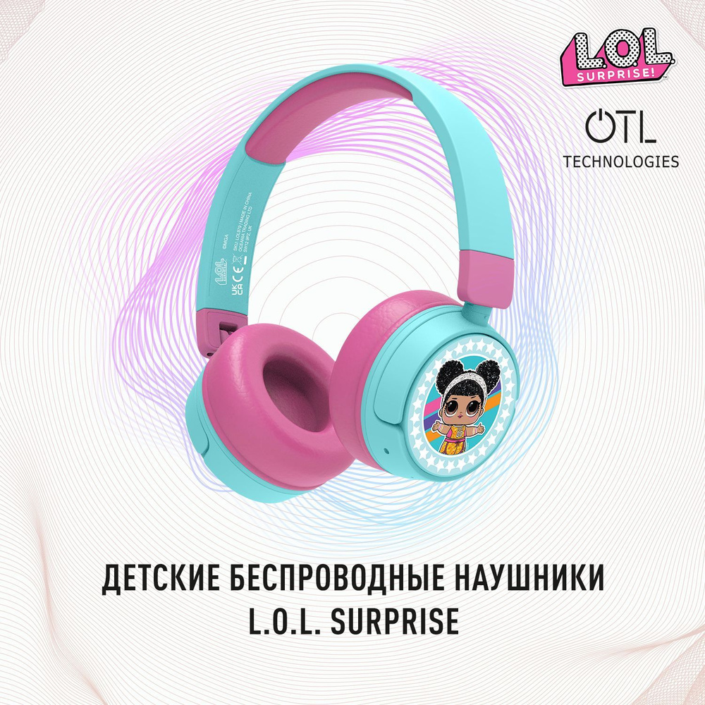 OTL Technologies Наушники беспроводные с микрофоном, USB Type-C, розовый, бирюзовый  #1