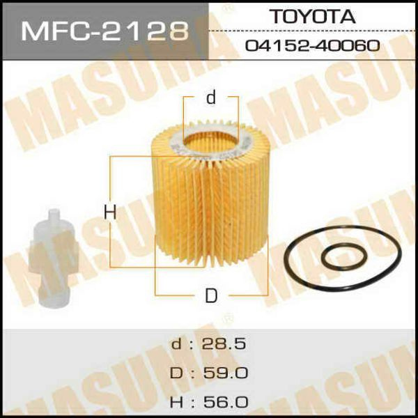 MASUMA MFC2128 фильтр масл.Toyota (Тойота) Corolla (Корола) 1.3 08 #1