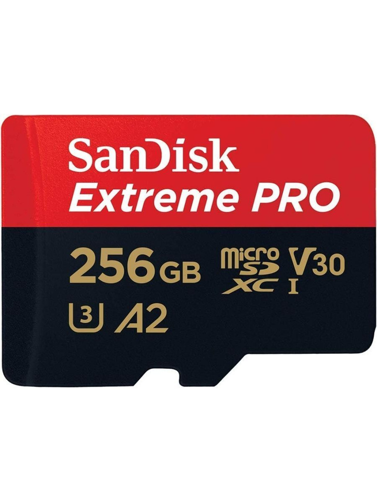 Карта памяти SanDisk Extreme Pro, UHS-I U3, V30, A2, microSDXC, 256 ГБ + SD адаптер (SDSQXCD-256G-GN6MA) #1