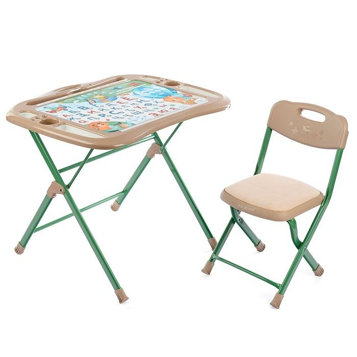 Комплект детской мебели Ника стол и стул, с ДИНОпилотами, до 50 кг (NKP1/Д)  #1
