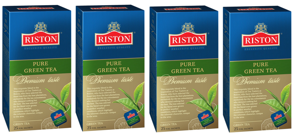 Riston Чай Зеленый 4шт по 25 пакетиков #1