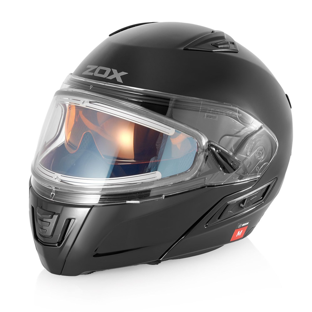 Шлем снегоходный ZOX Condor, стекло с электроподогревом, мат., черный, размер L  #1