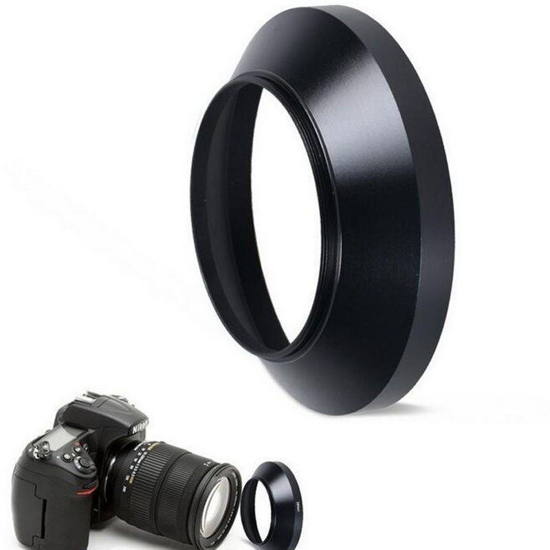 Бленда широкоугольная 55 мм резьбовая металлическая для объективов Canon, Nikon, Sony, Pentax, Panasonic, #1