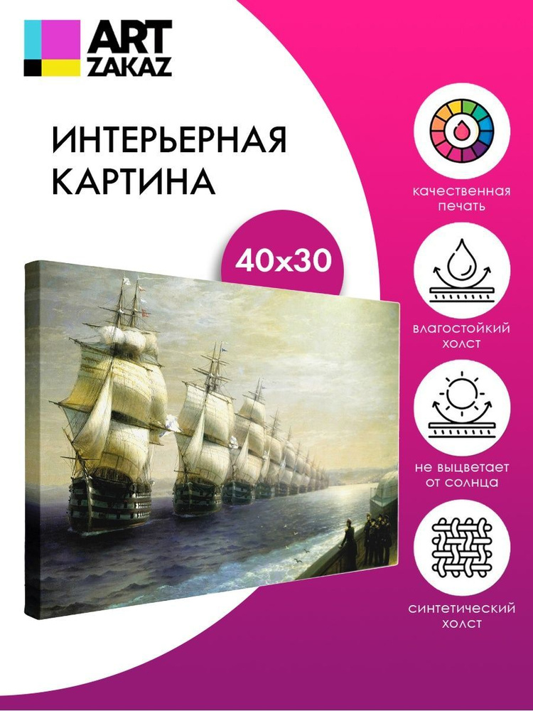 АртЗаказ Картина ""Смотр Черноморского флота", 40х30см", 40 х 30 см  #1