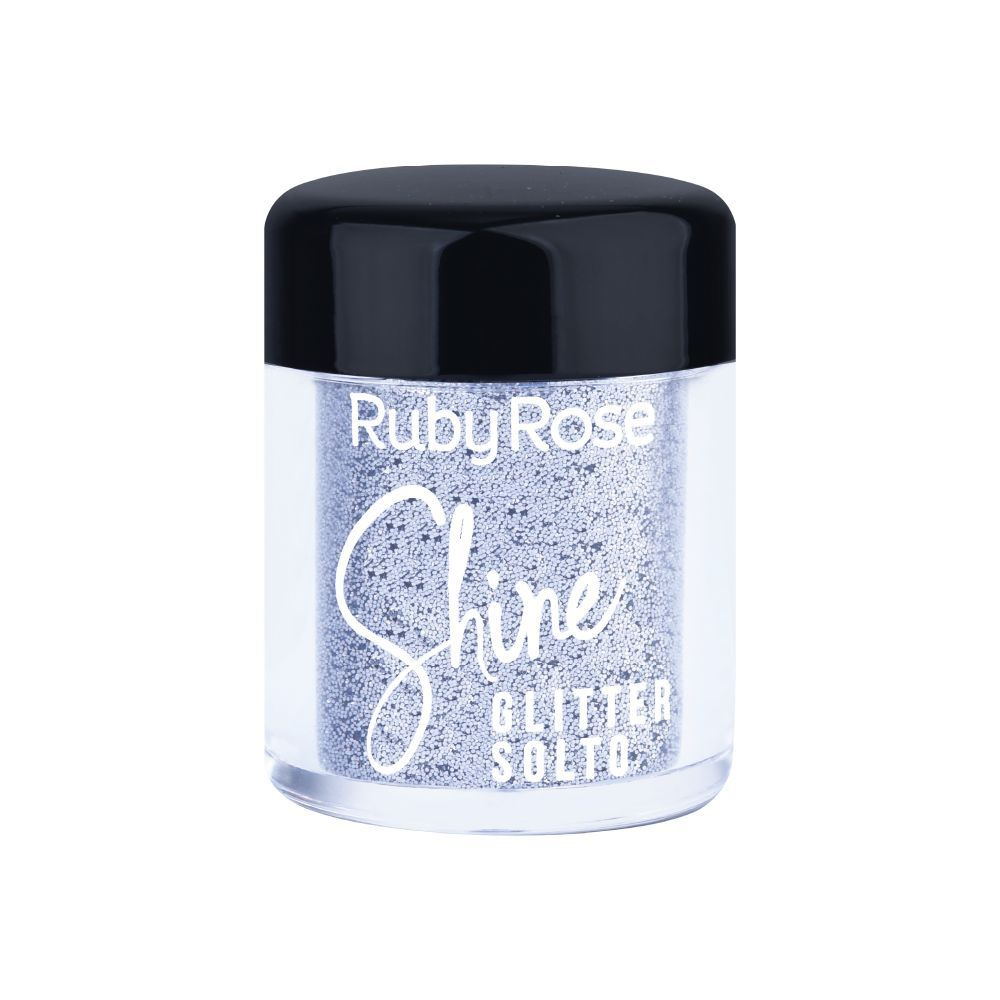 Блестки для лица и тела и волос, рассыпчатый пигмент Shine Pigmento от Ruby Rose HB-8405 Оттенок Серебро #1