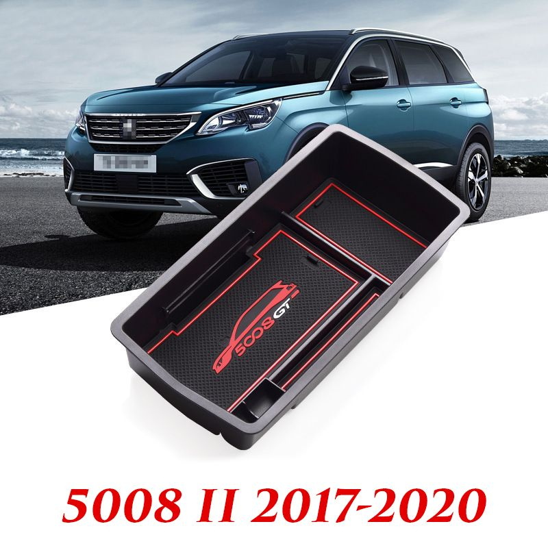 Внутренний органайзер в подлокотник MyPads для автомобиля Peugeot 5008 II 2017-2020 центральный ящик #1